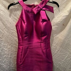 MacDuggal, dark pink cocktail dress. Can be worn as an interview dress. Size 0